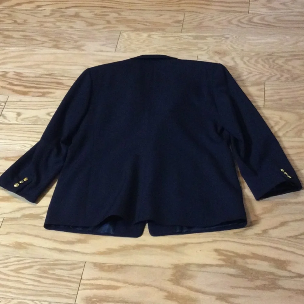 14 Austin Reed navy blue wool one button blazer - Picture 4 of 16